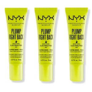 NEW 3× NYX Plump Right Back Electrolytes Plumping Primer Serum Travel Size
